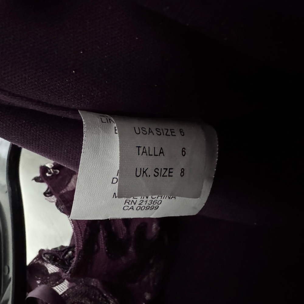 Elegant Purple Evening Gown - Picture 8 of 9